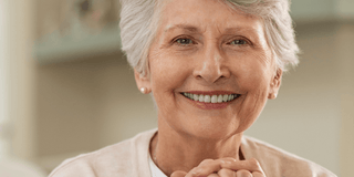 Old lady smiling
