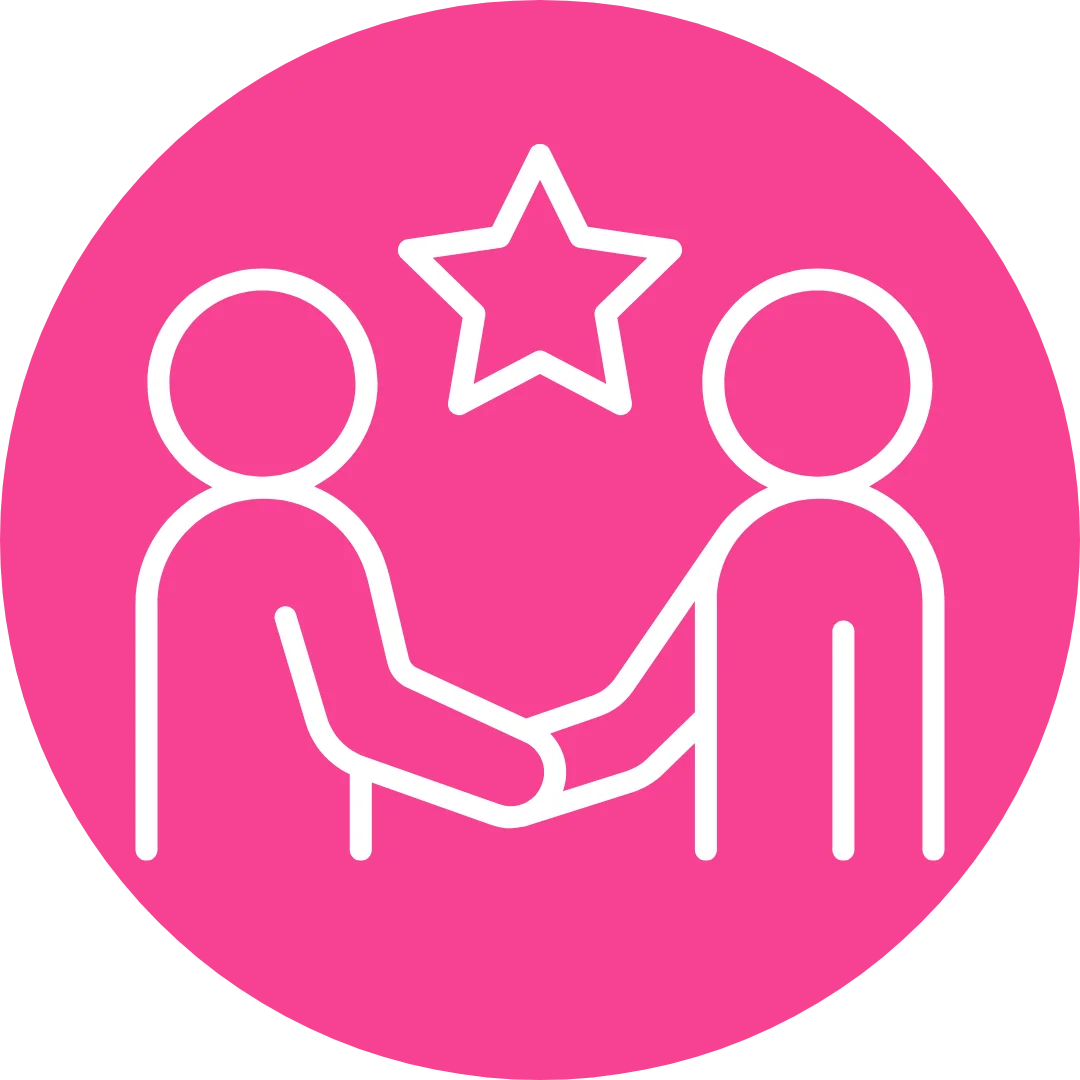 Friendly and welcoming dental care experience icon